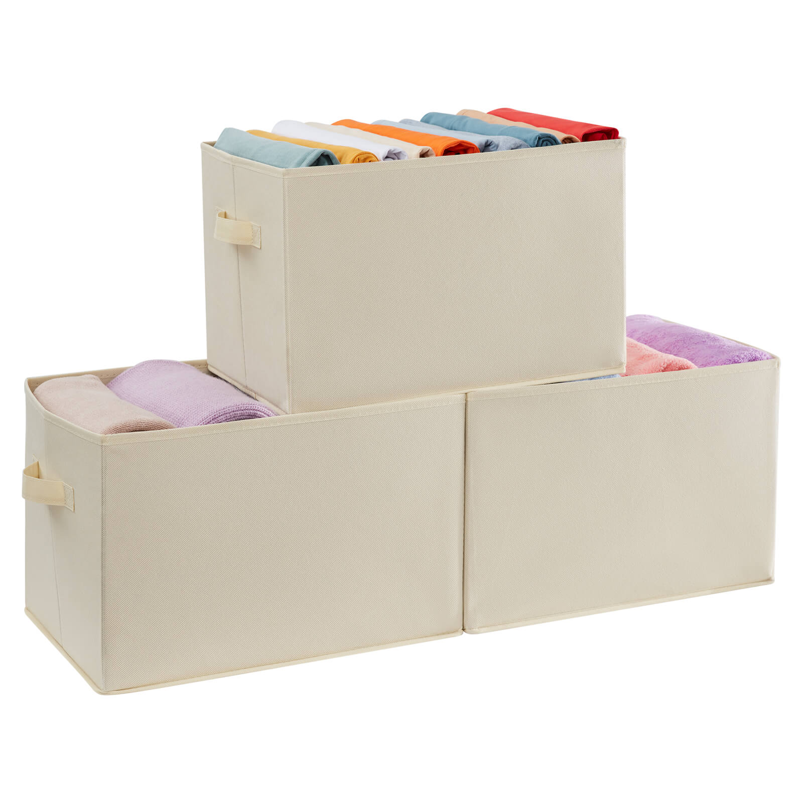 Lifewit 20L Collapsible Fabric Closet Storage Bins for Clothes, 3 Packs