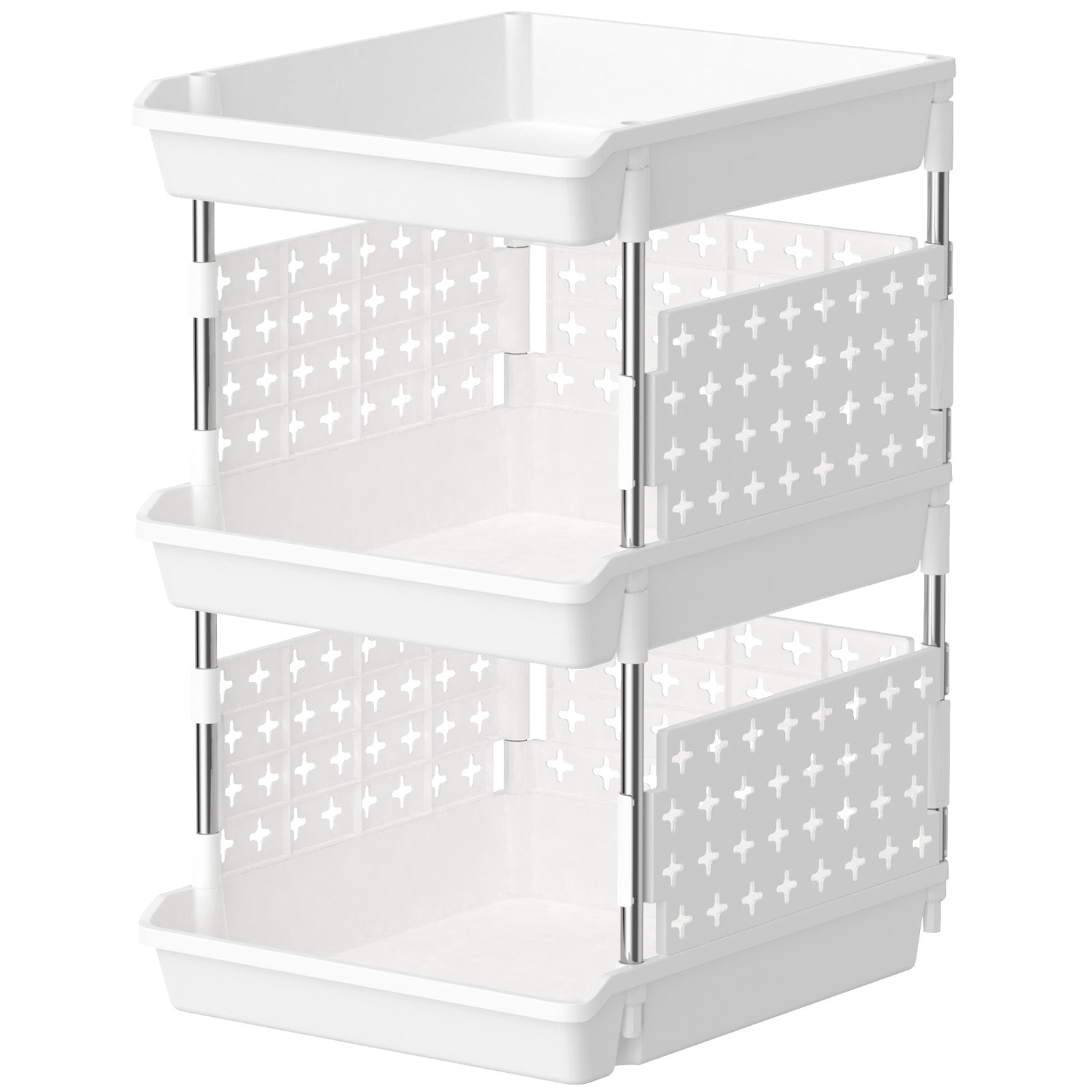 Lifewit Plastic Stackable Storage Bins, Stackable Baskets for Toys, Pantry, Kitchen