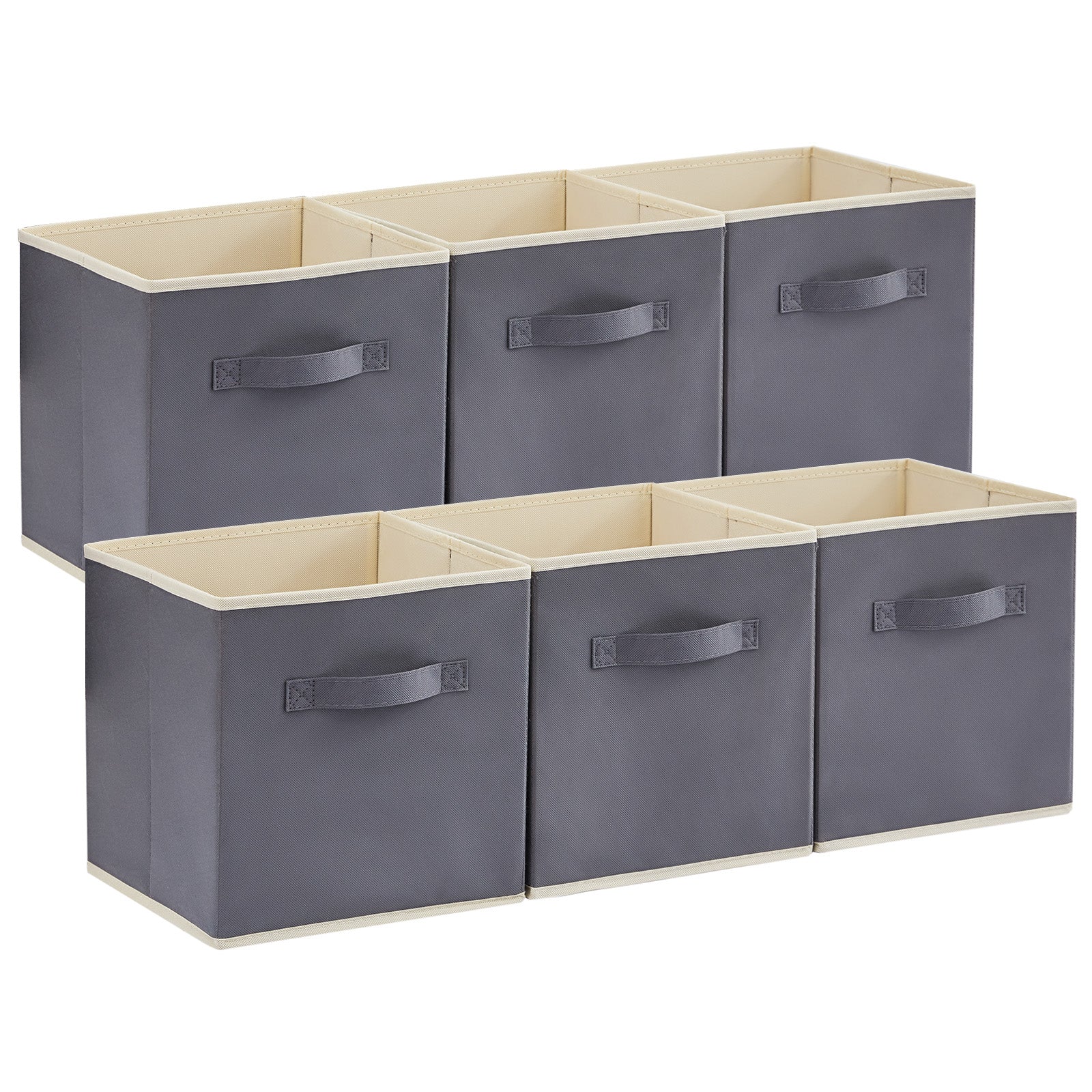 Lifewit Collapsable Fabric Cube Storage Bins, 13/11 Inches, 6 Packs