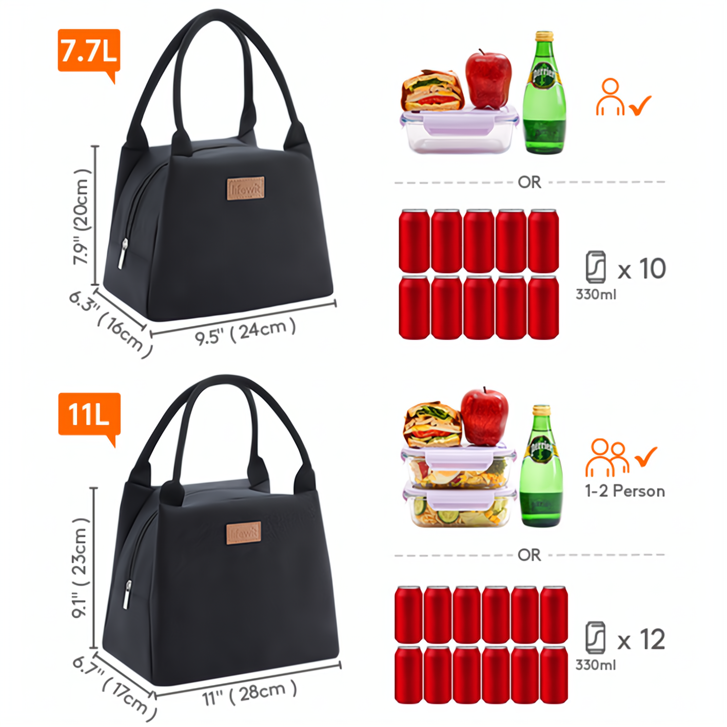 Lifewit Insulated Lunch Tote Bag for Women, Men, Kids