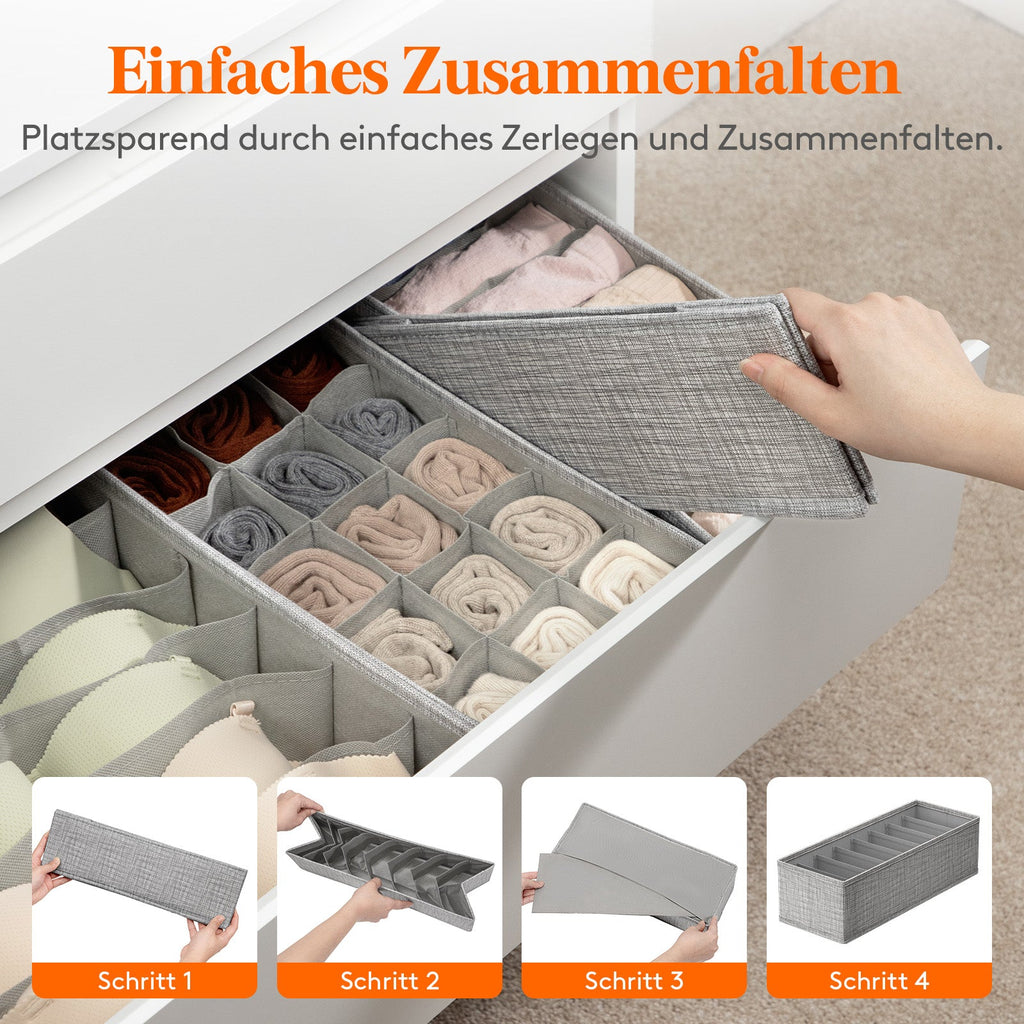 Lifewit Set mit 8 HEMNES Schubladen-Organizern für I K E Kommoden, Wickeltische, Schränke, Kleiderschrank-Organizer