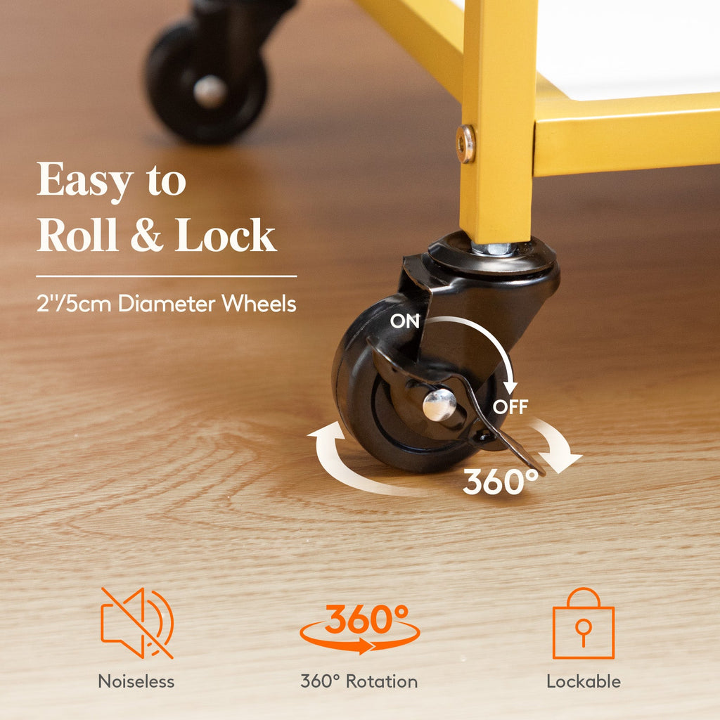 Lifewit gold 3-tier wine cart, home service kitchen dining room living room beverage wine cart