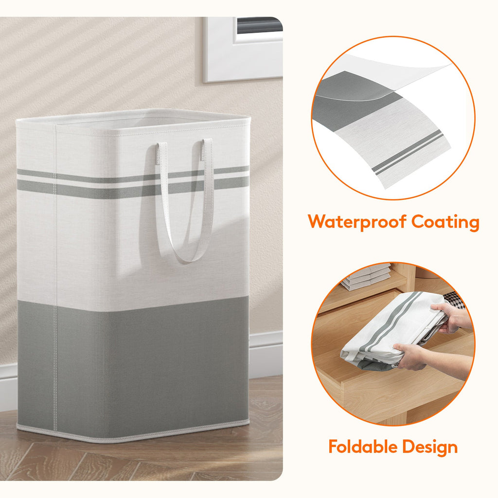 Lifewit 2-Pack 80L Waterproof Collapsible Laundry Basket with Carrying Handle
