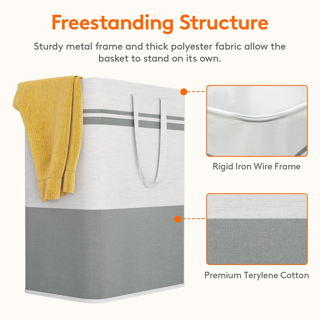 Lifewit 2-Pack 80L Waterproof Collapsible Laundry Basket with Carrying Handle