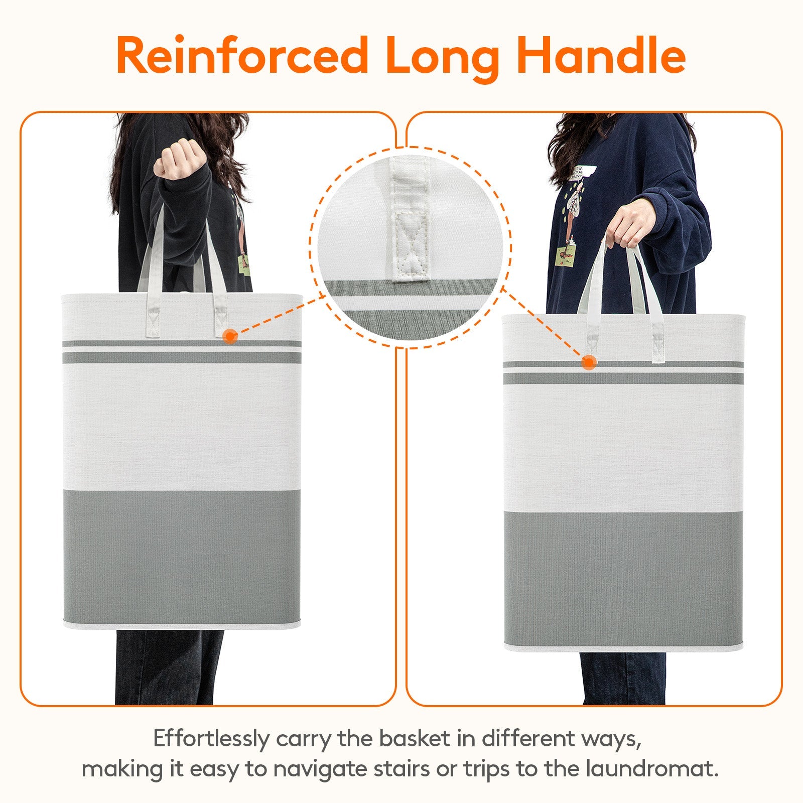 Lifewit 2-Pack 80L Waterproof Collapsible Laundry Basket with Carrying Handle