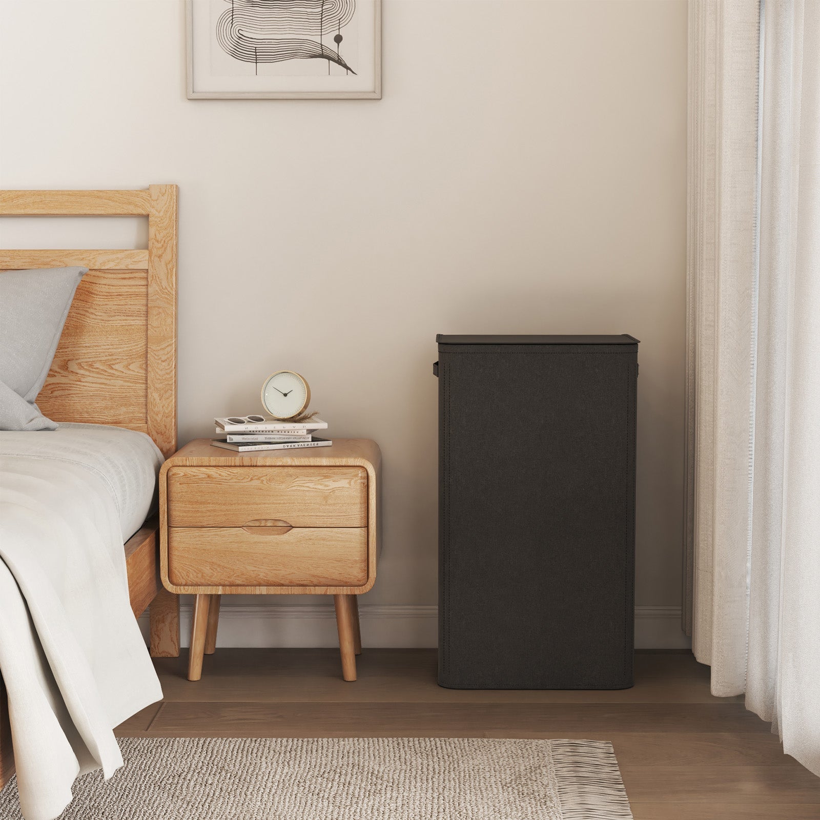 Lifewit 100L Large Laundry Hamper with Lid, Tall Foldable Dirty Clothes Hamper