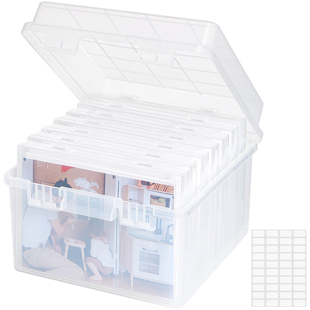 Lifewit Photo Storage Box 5x7 Photo Box, Clear Photo Box Storage