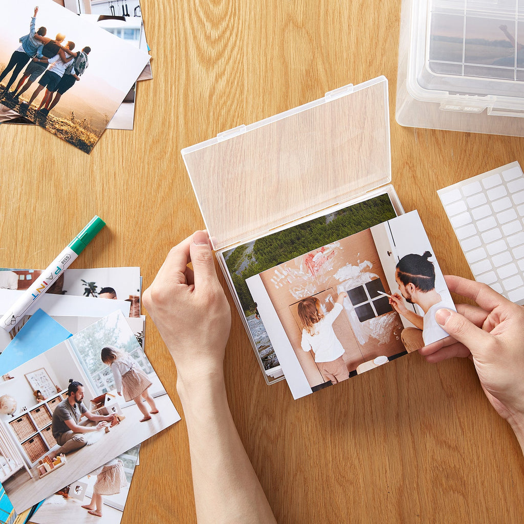 Lifewit Photo Storage Box 5x7 Photo Box, Clear Photo Box Storage