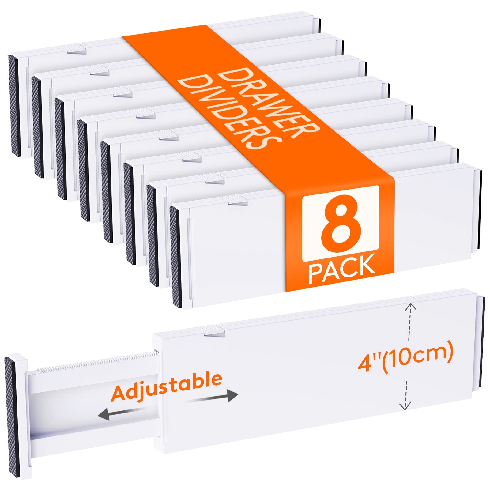 Lifewit 5-Pack 13.5-22 Inch Adjustable Drawer Organizer for Bedroom/Bathroom/Kitchen