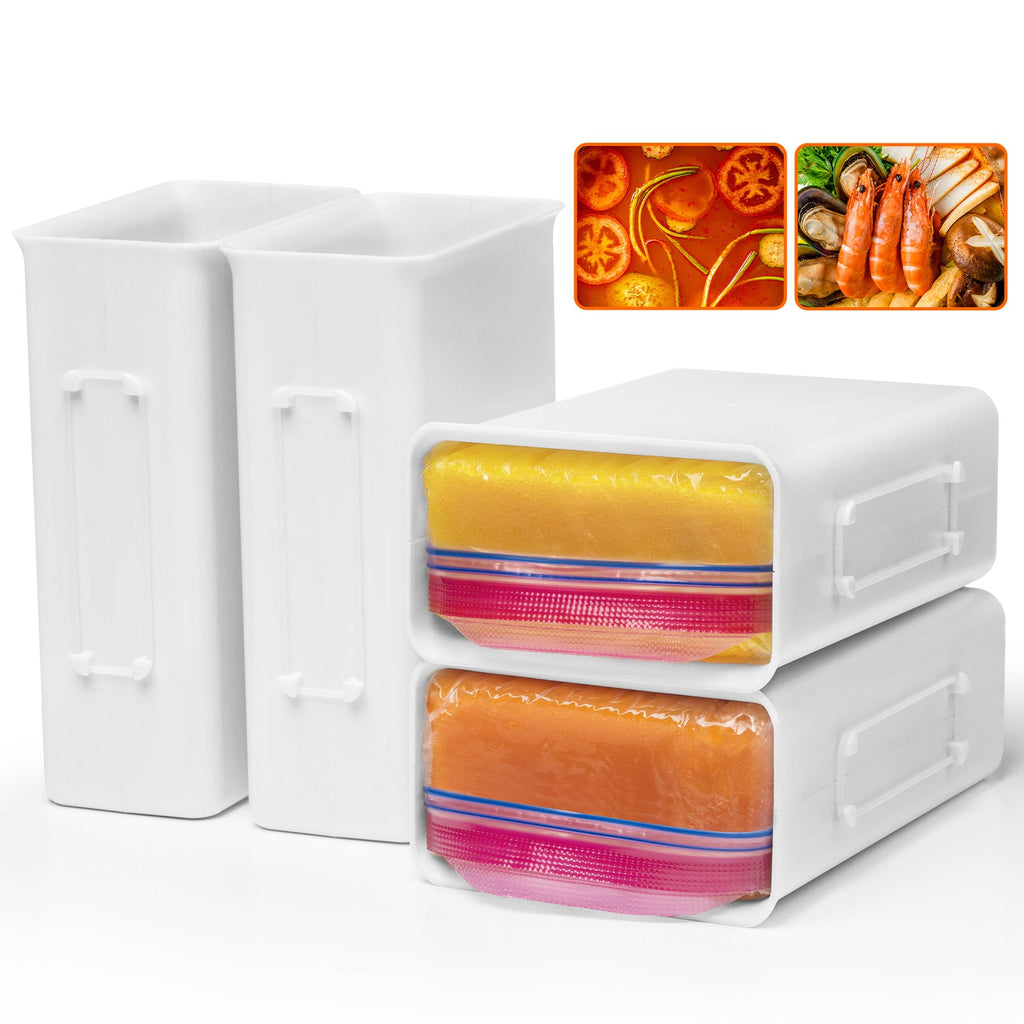 Lifewit Frozen Soup Containers 3-Pack, 4 Cup (1 Quart) Soup Cubes for Food Organizer