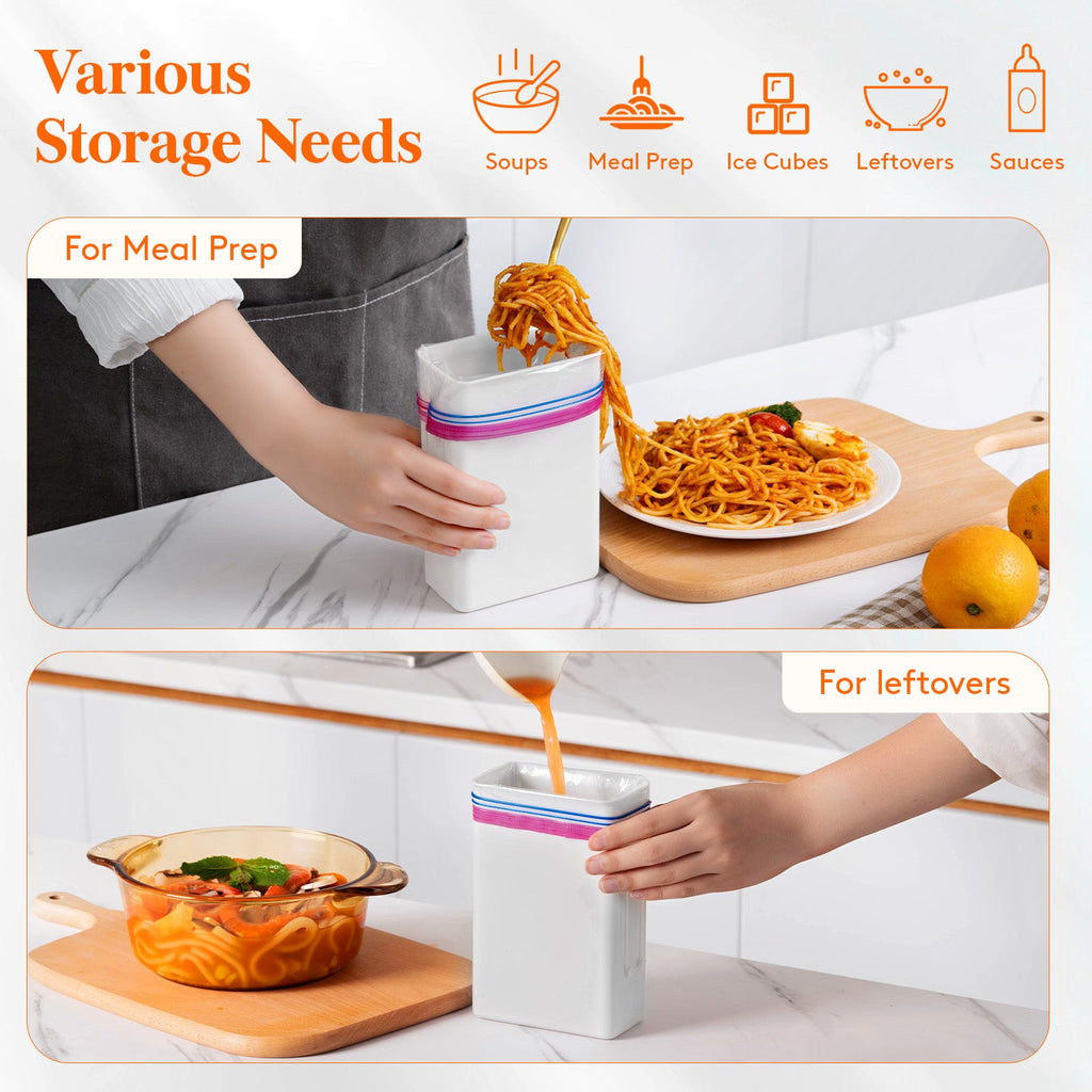 Lifewit Frozen Soup Containers 3-Pack, 4 Cup (1 Quart) Soup Cubes for Food Organizer