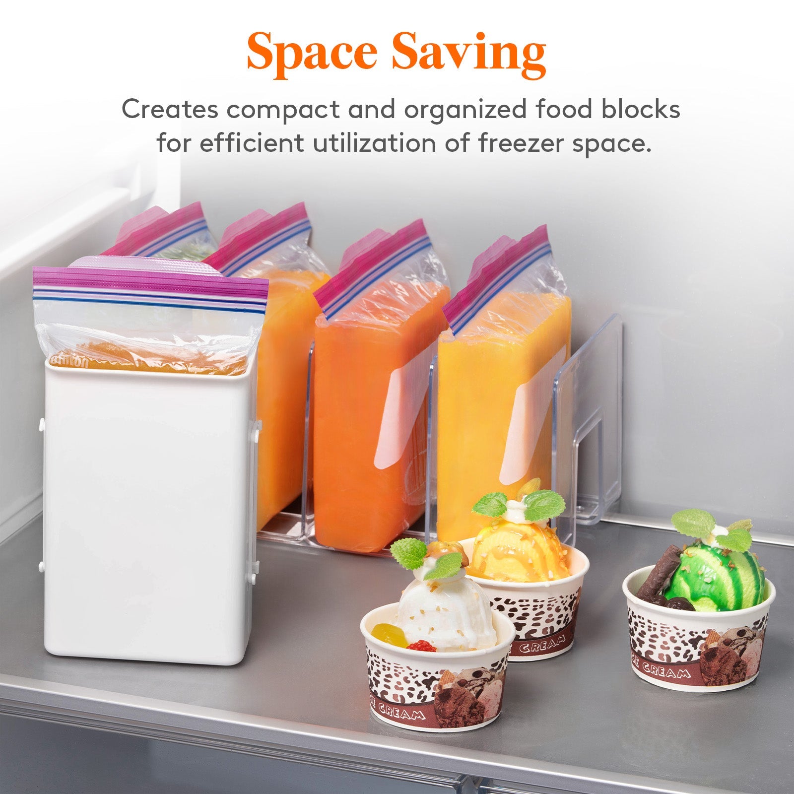 Lifewit Frozen Soup Containers 3-Pack, 4 Cup (1 Quart) Soup Cubes for Food Organizer