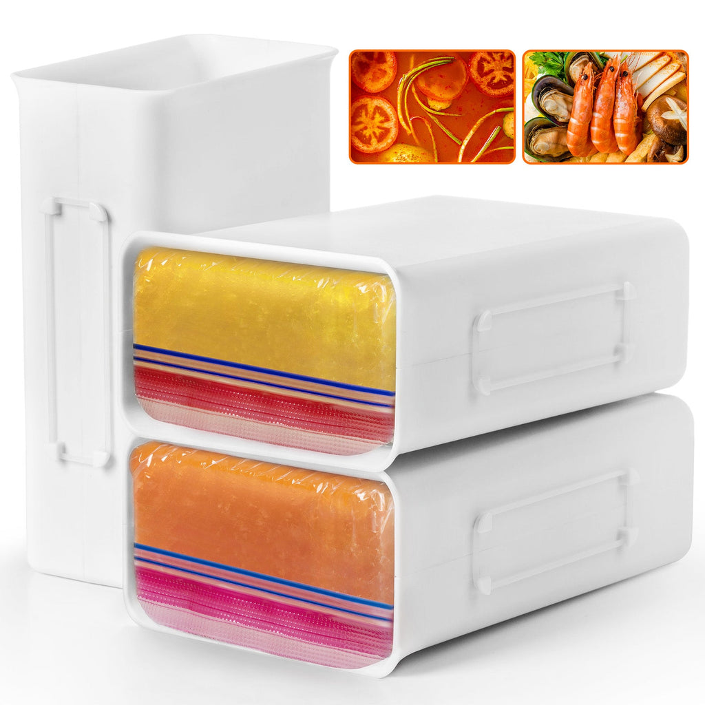 Lifewit Frozen Soup Containers 3-Pack, 4 Cup (1 Quart) Soup Cubes for Food Organizer