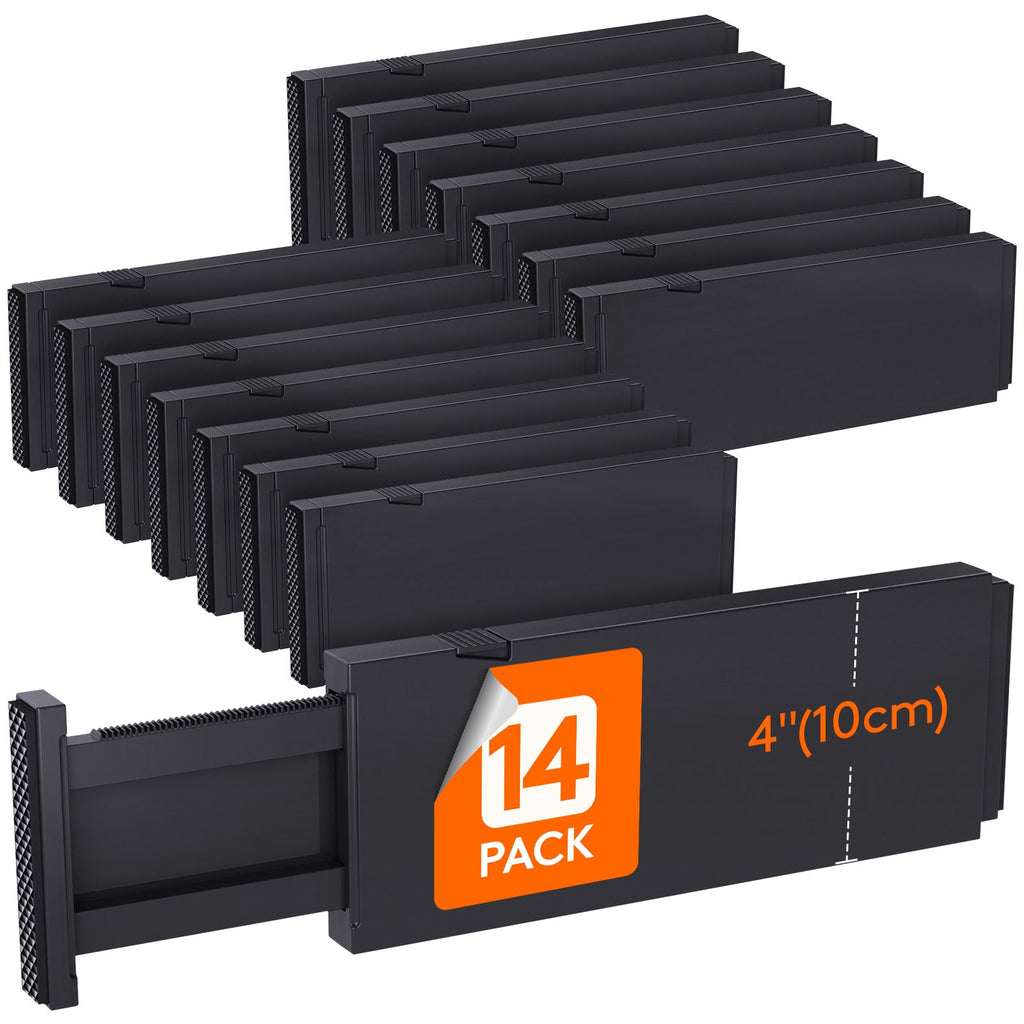 Lifewit 9-Pack Drawer Dividers 4-Inch High Adjustable Drawer Organizer