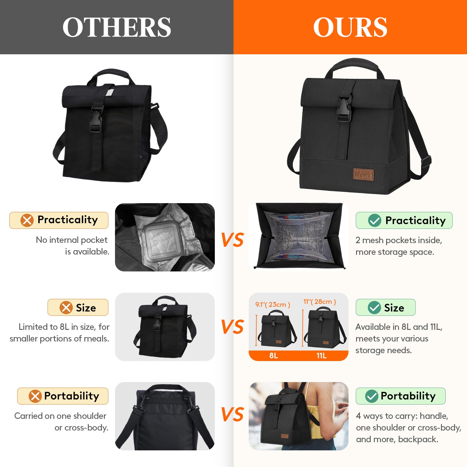 Lifewit Stackable Clothes Storage Box with Metal Frame, 40L Storage Bag Fabric Box