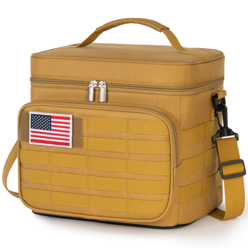 Lifewit Leak Proof Insulated Large Men's Tactical Lunch Box with MOLLE Webbing and Shoulder Straps