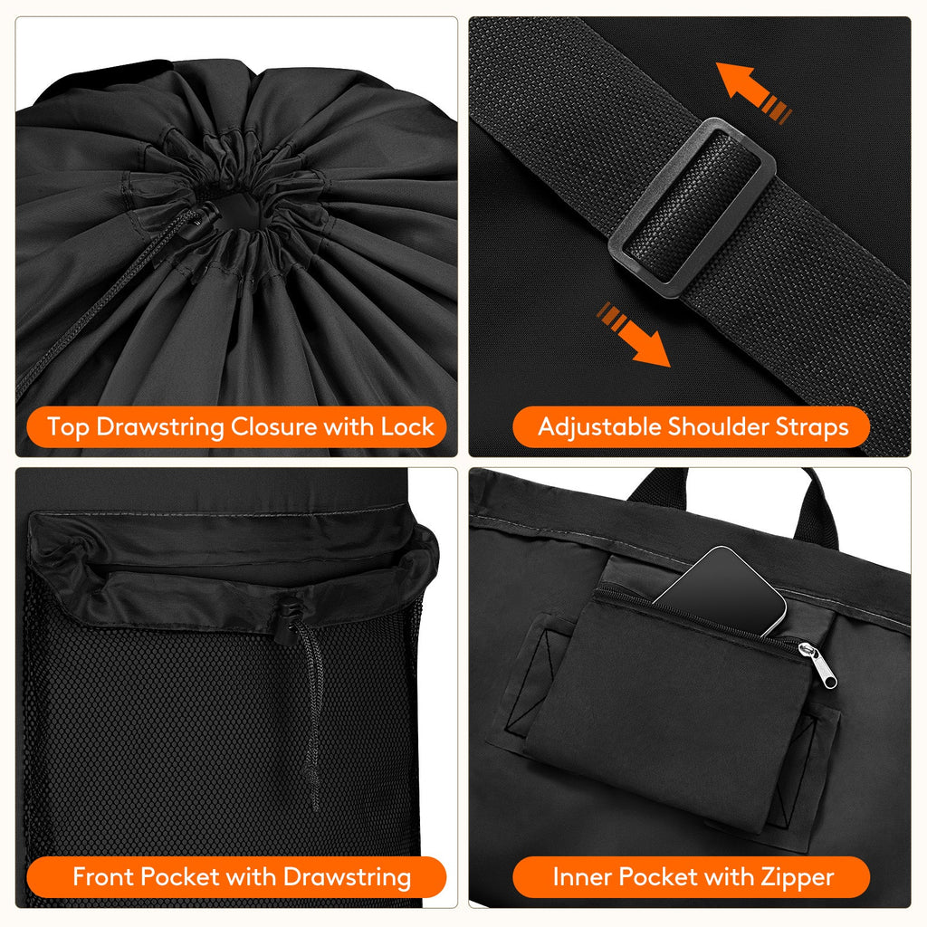 Lifewit 90L Extra Large Laundry Backpack with Shoulder Straps and Mesh Pocket