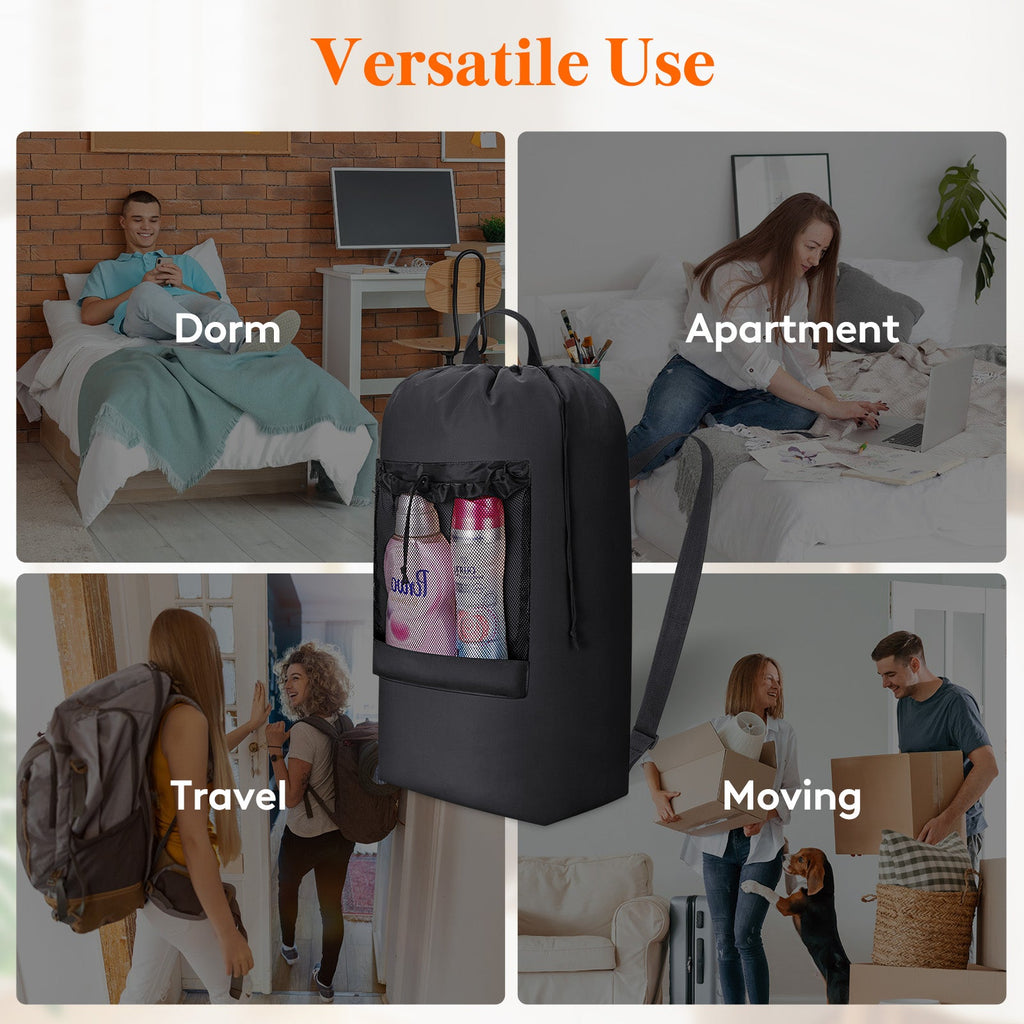 Lifewit 90L Extra Large Laundry Backpack with Shoulder Straps and Mesh Pocket