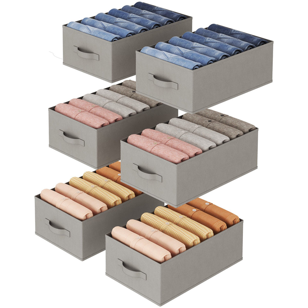 Lifewit 6 Compartment Foldable Wardrobe Organizer with Support Board