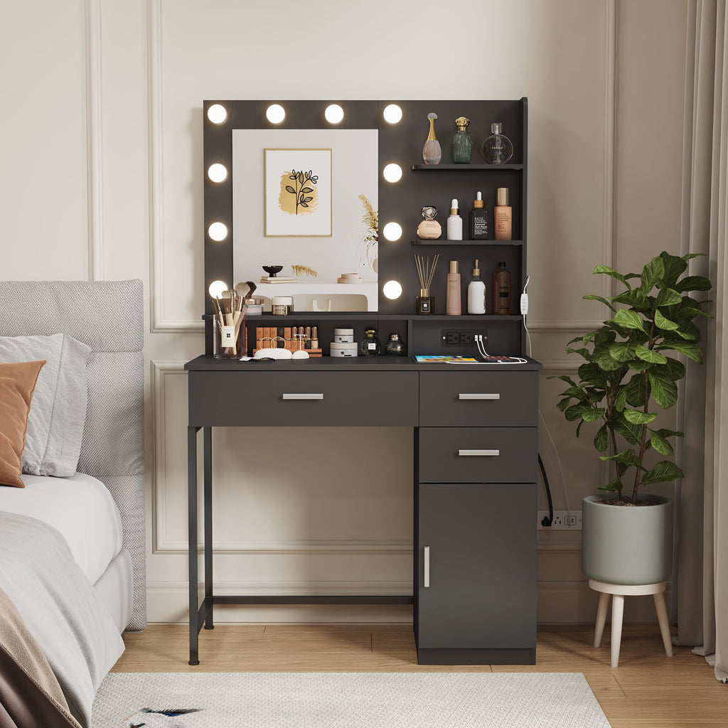 Lifewit Vanity Desk Set With Mirror And Lights