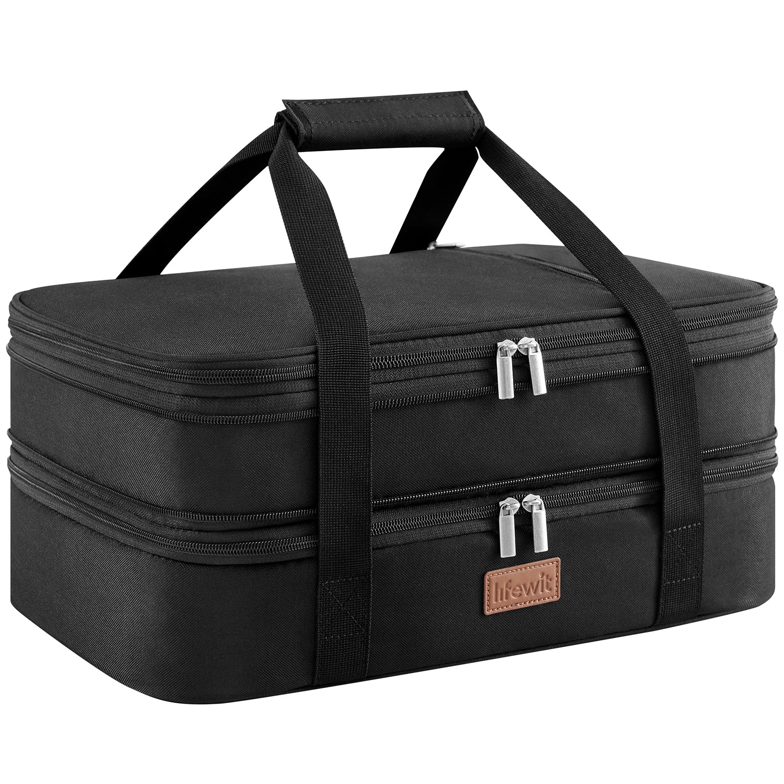 Lifewit insulated double casserole carrier thermal lunch tote