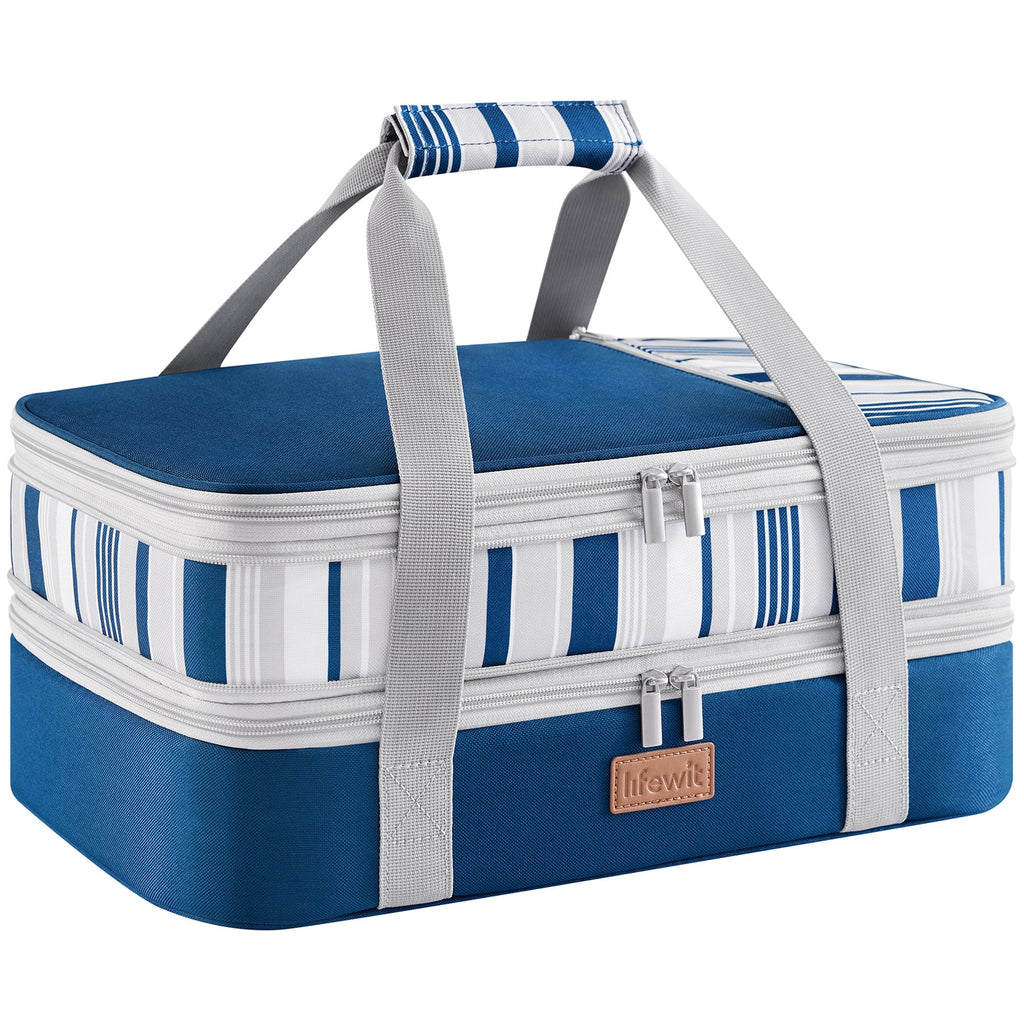 Lifewit insulated double casserole carrier thermal lunch tote