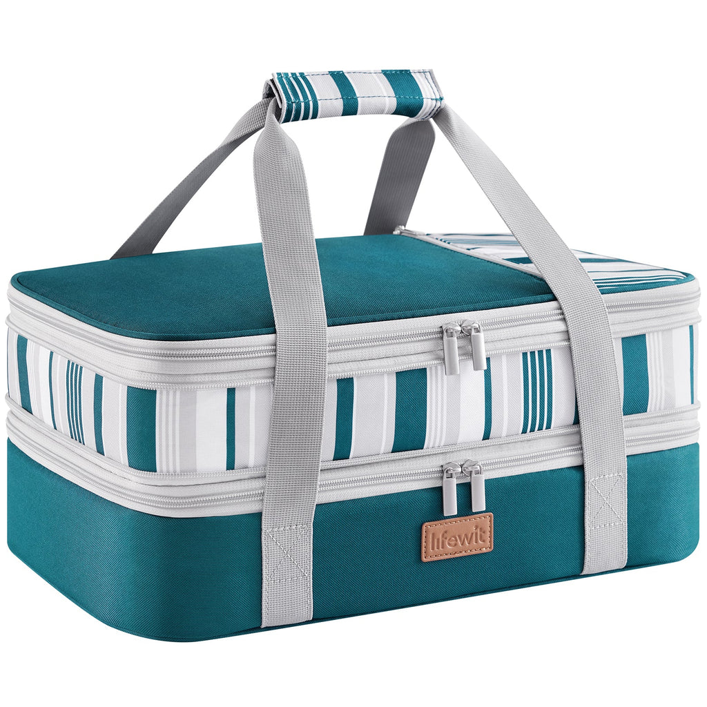 Lifewit insulated double casserole carrier thermal lunch tote