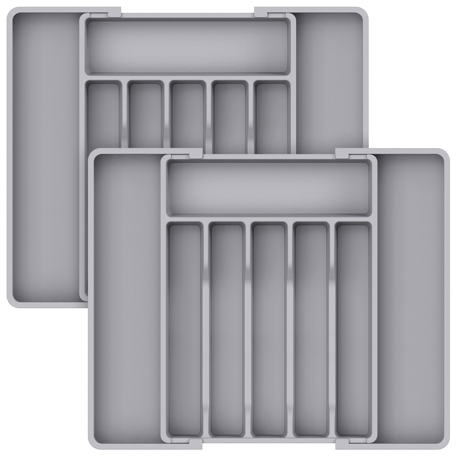 Lifewit Silverware Drawer Organizer, Utensil Flatware Cutlery Holder Tray Organizer for Kitchen Drawer