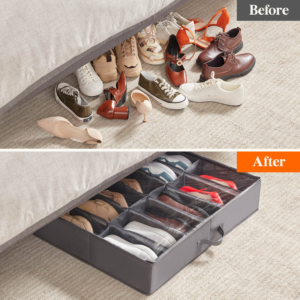 Lifewit Under Bed Shoe Storage Organizer for Dorm, Bedroom