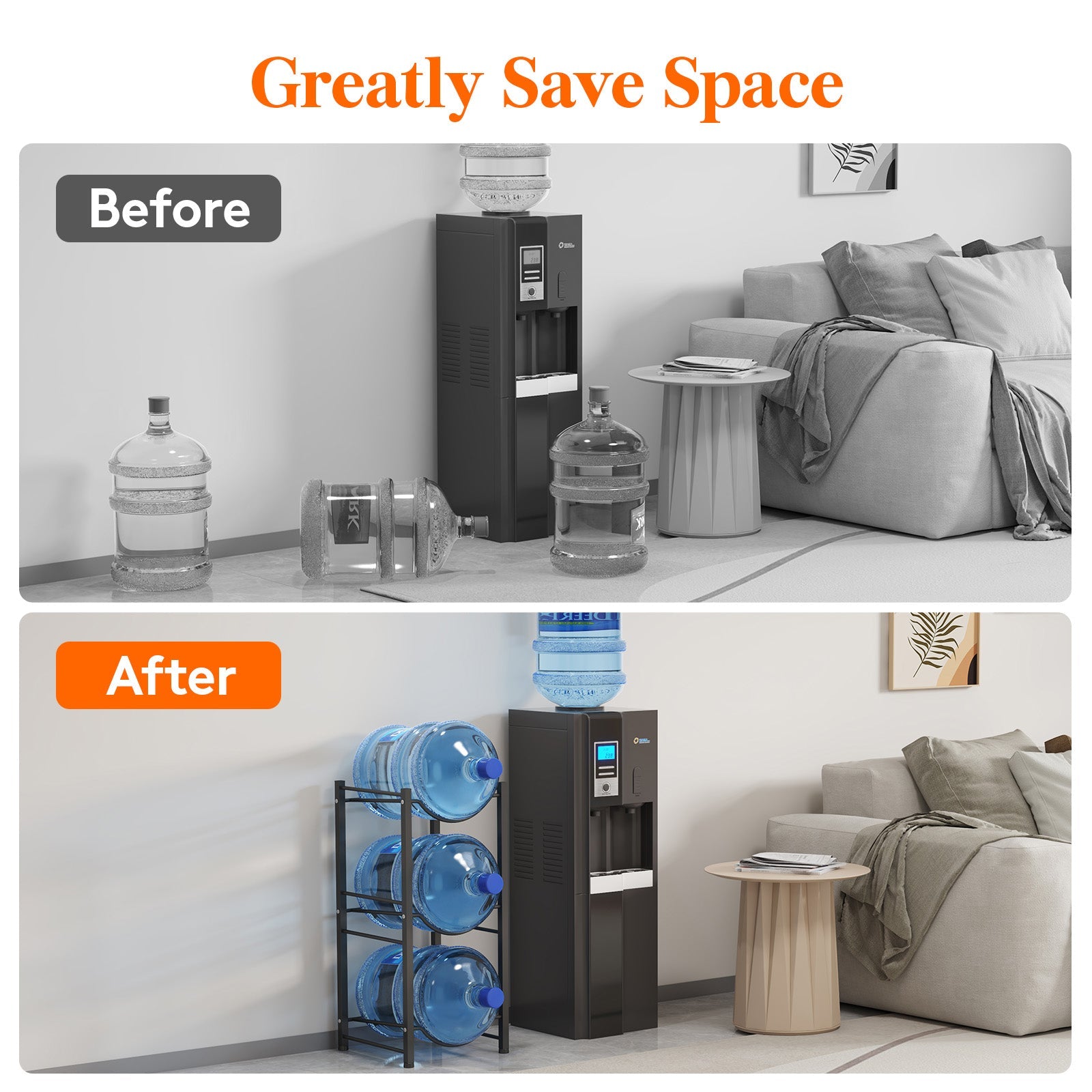 Lifewit 5 Gallon Water Jug Holder, 3 Tier Water Bottle Stand