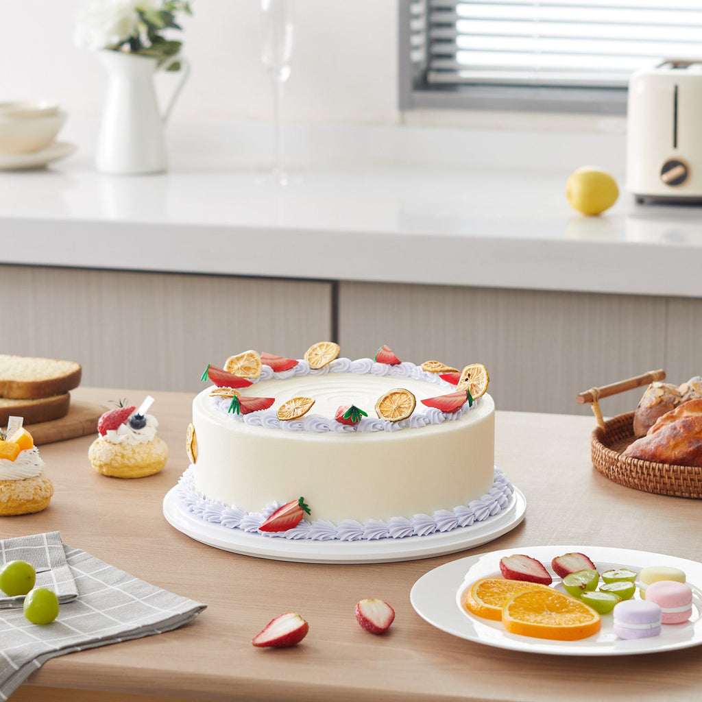 Lifewit Cake Carrier with Lid and Handle, Two Sided Cupcake Carrier Holder, White