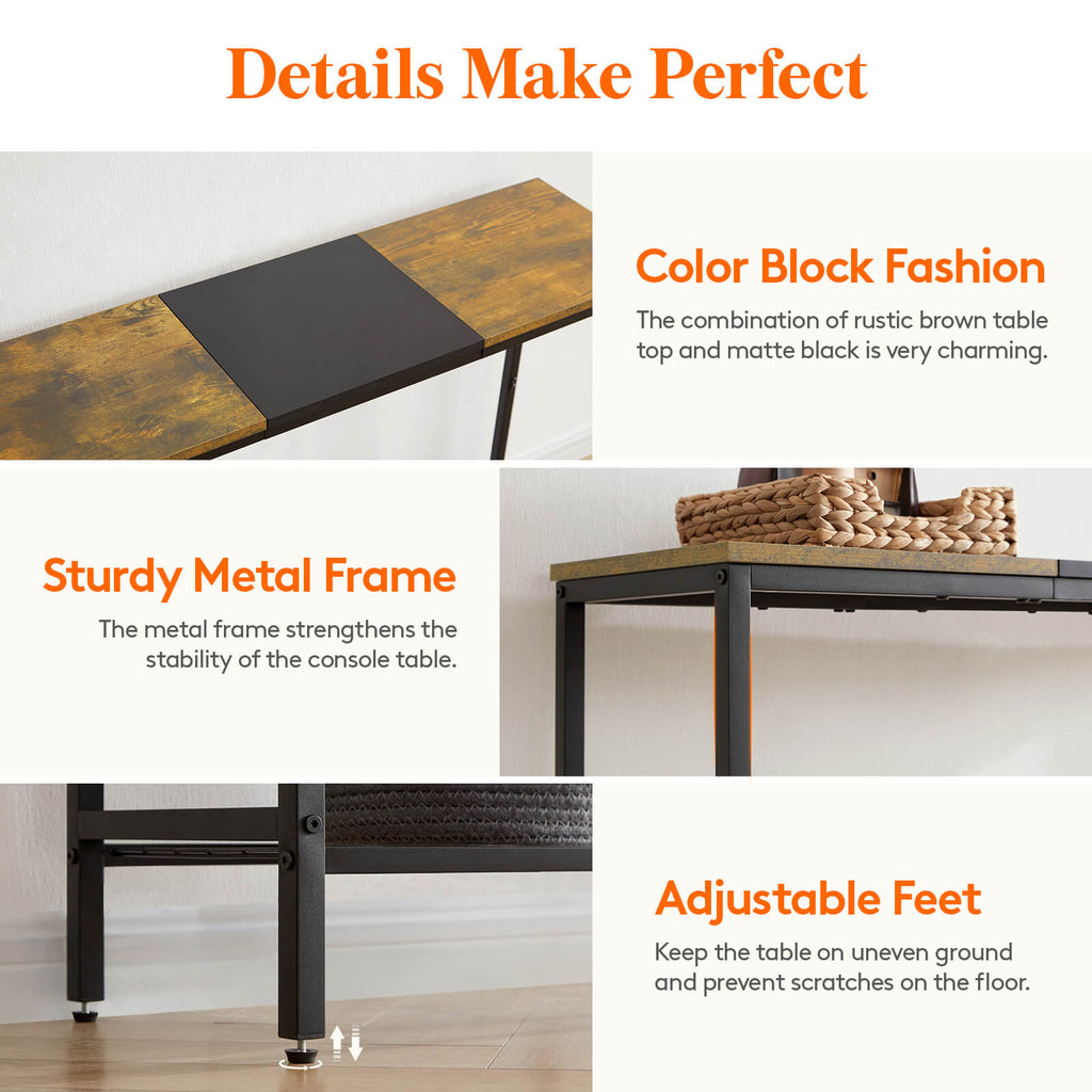 Lifewit Narrow Console Sofa Table for Living Room, Entryway, Hallway