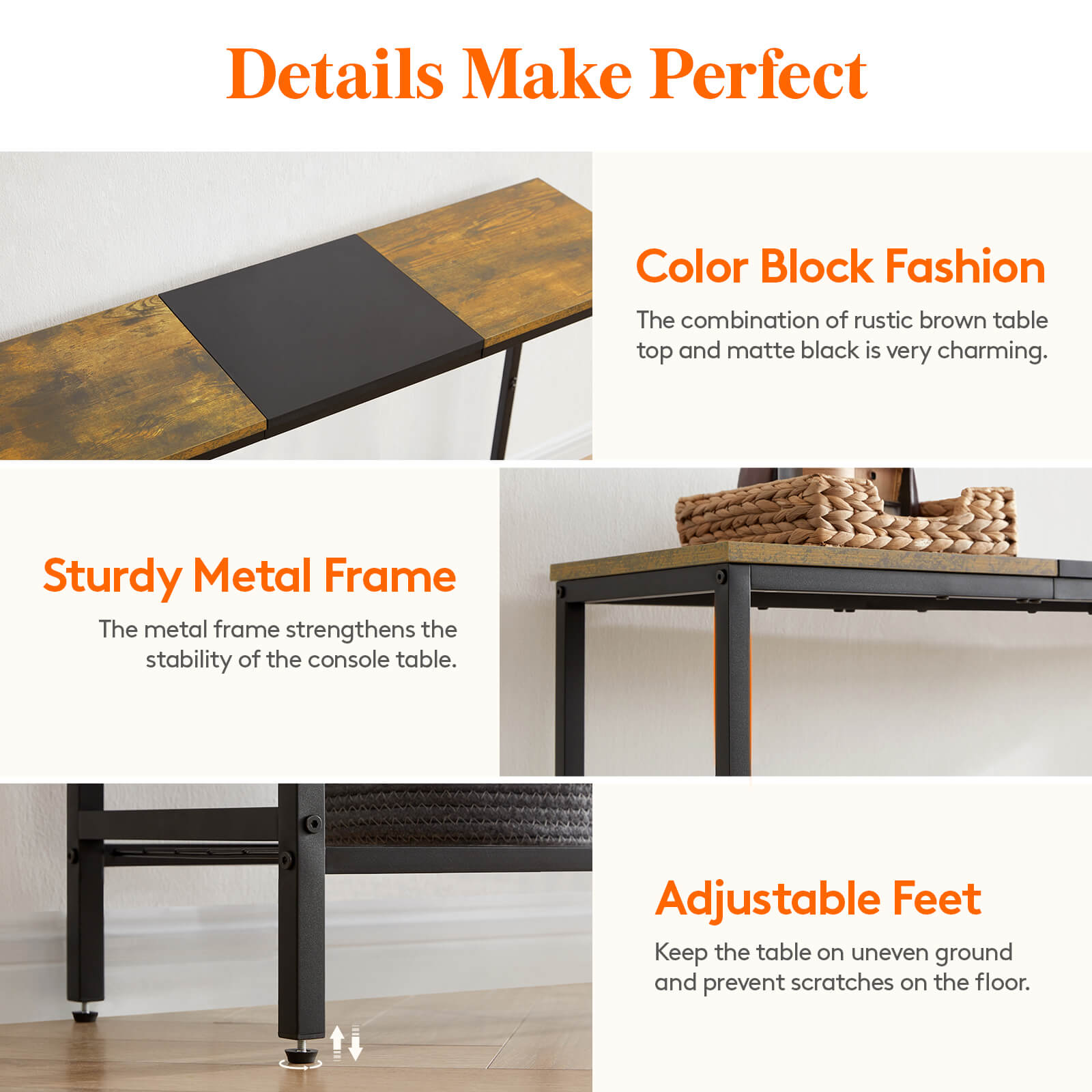 Lifewit Narrow Console Sofa Table for Living Room, Entryway, Hallway