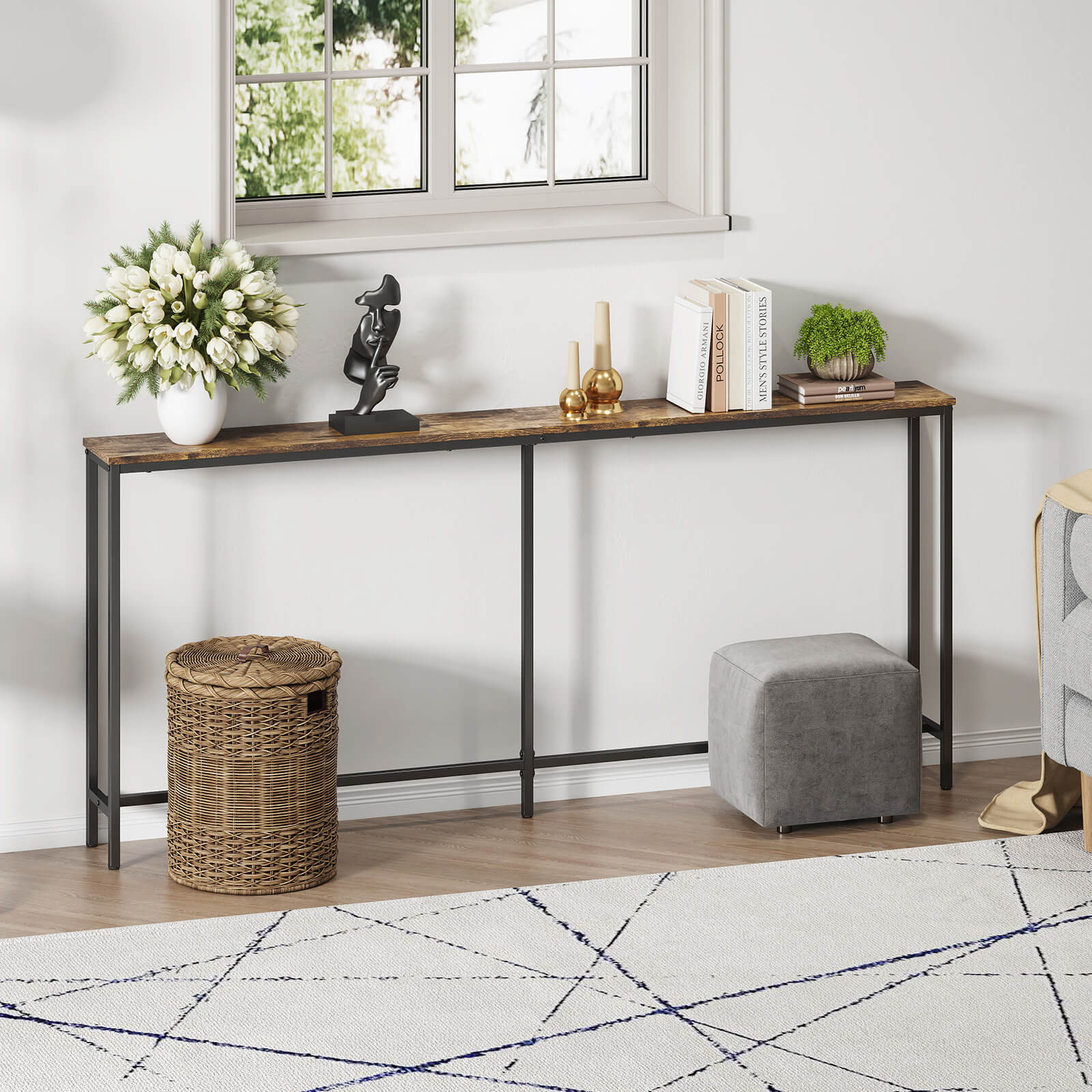 Lifewit Narrow Long Sofa Console Table for Living Room, Entryway, Hallway