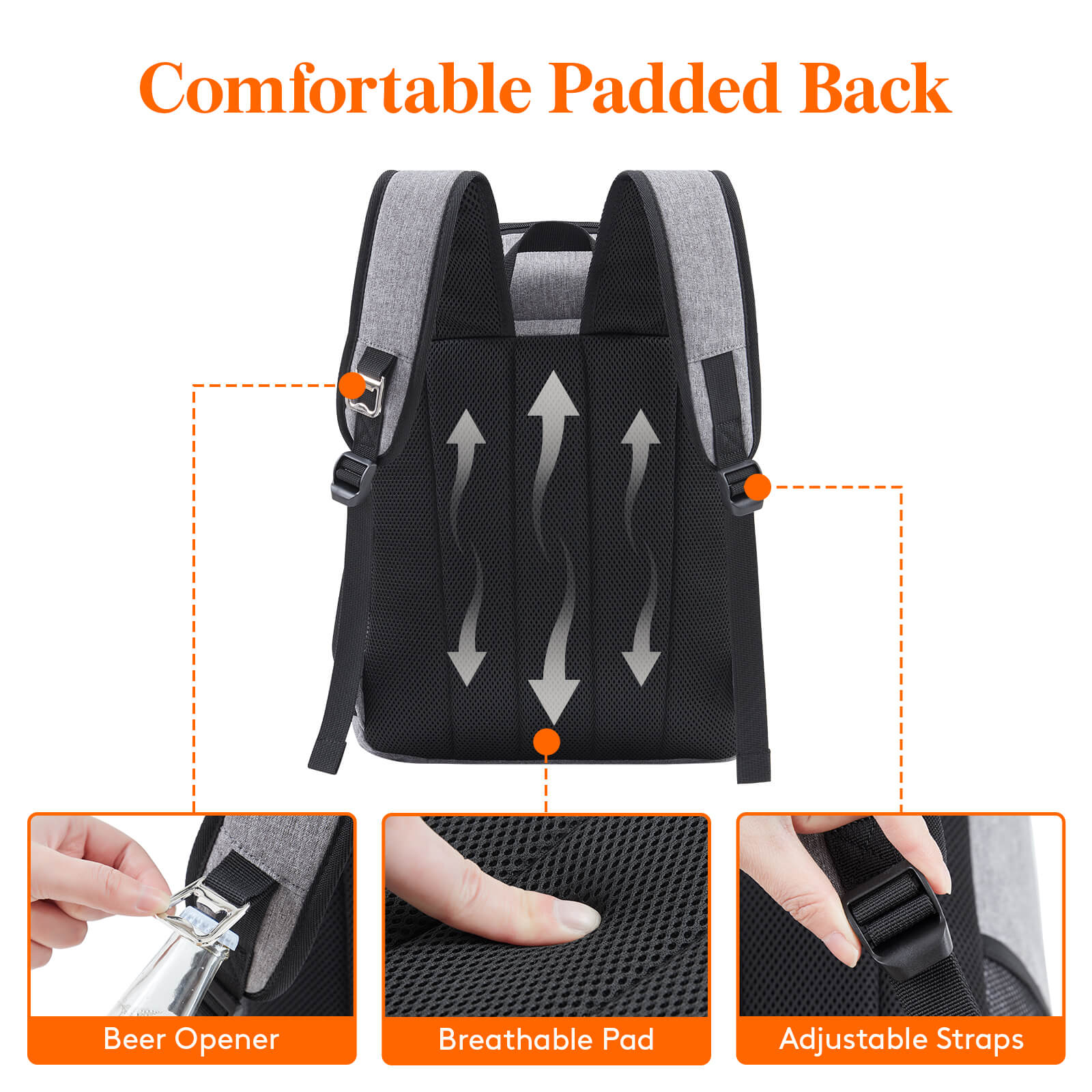 Lifewit 26L Insulated Cooler Backpack, Cool Bag Rucksack for Picnic, Camping, Hiking