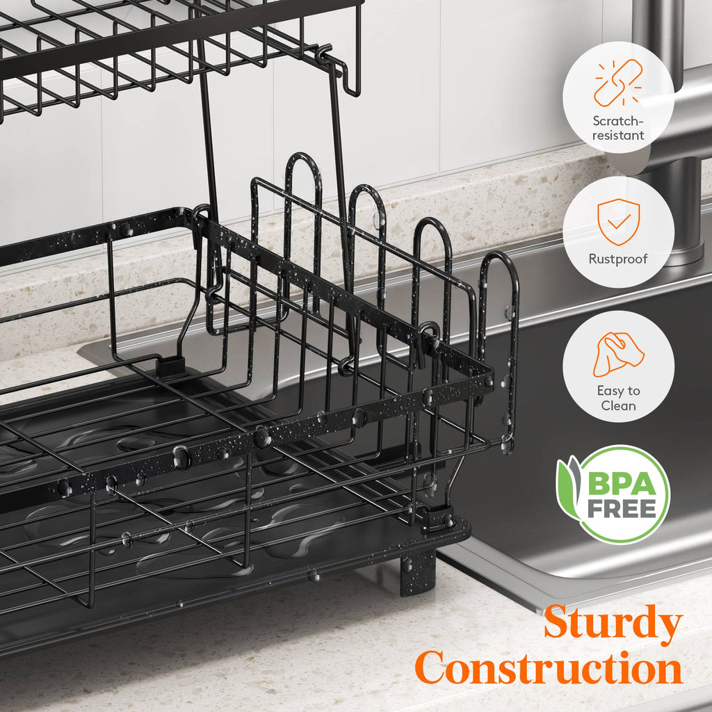 Lifewit Best Dish Drying Rack,  2 Tier Dish Drying Rack, Kitchenaid Dish Drying Rack