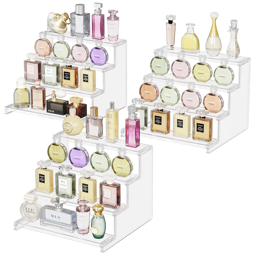 Lifewit Acrylic Display Stand, Perfume Organizer Shelf, Tiered Display Risers for Funko, Cupcake