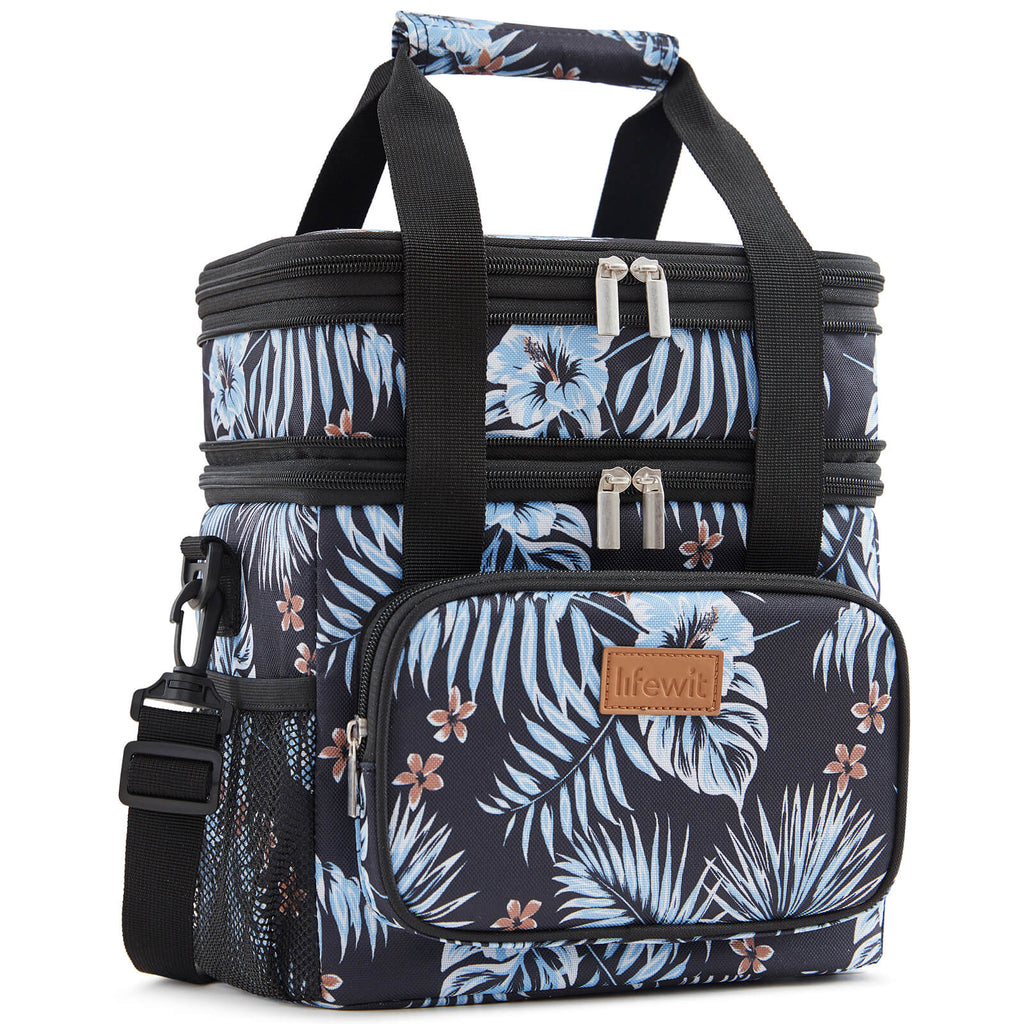 Lifewit Double Deck Lunch Bag, Large Insulated Soft Cooler Bag, Lunch Bag for Men Women