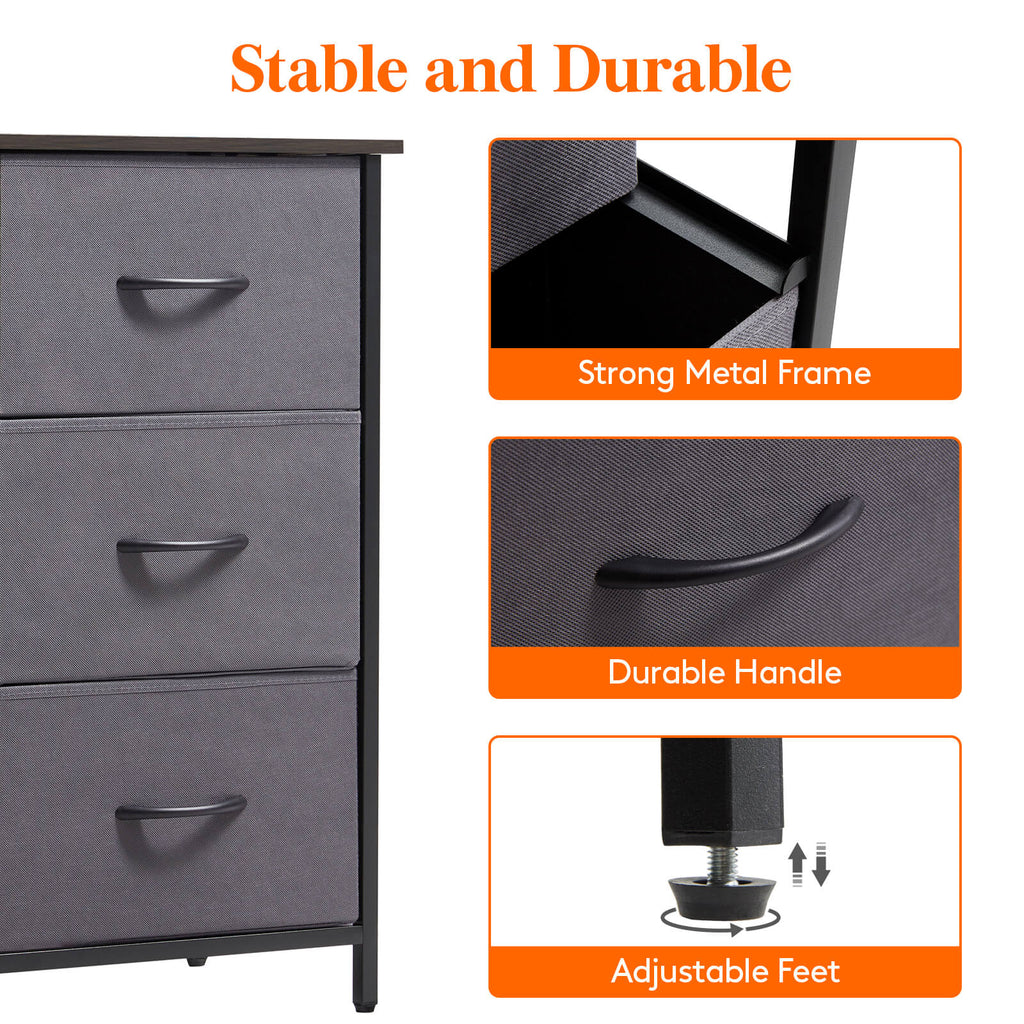 Lifewit Small Dresser, 3 Drawer Dresser Nightstand, Chest of Drawers for Bedroom Nursery