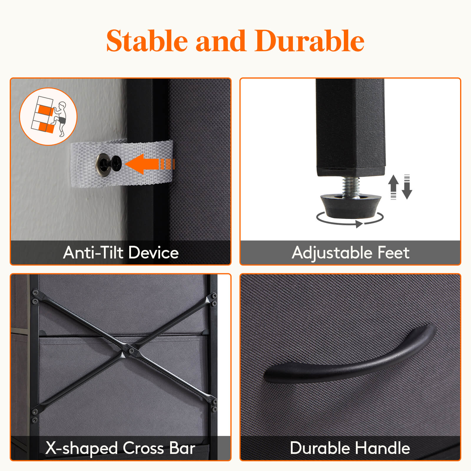 Lifewit 4 Drawer Dresser, Tall Dresser Nightstand, Chest of Drawers for Bedroom Nursery