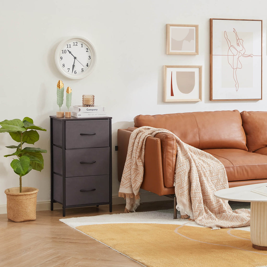 Lifewit Small Dresser, 3 Drawer Dresser Nightstand, Chest of Drawers for Bedroom Nursery