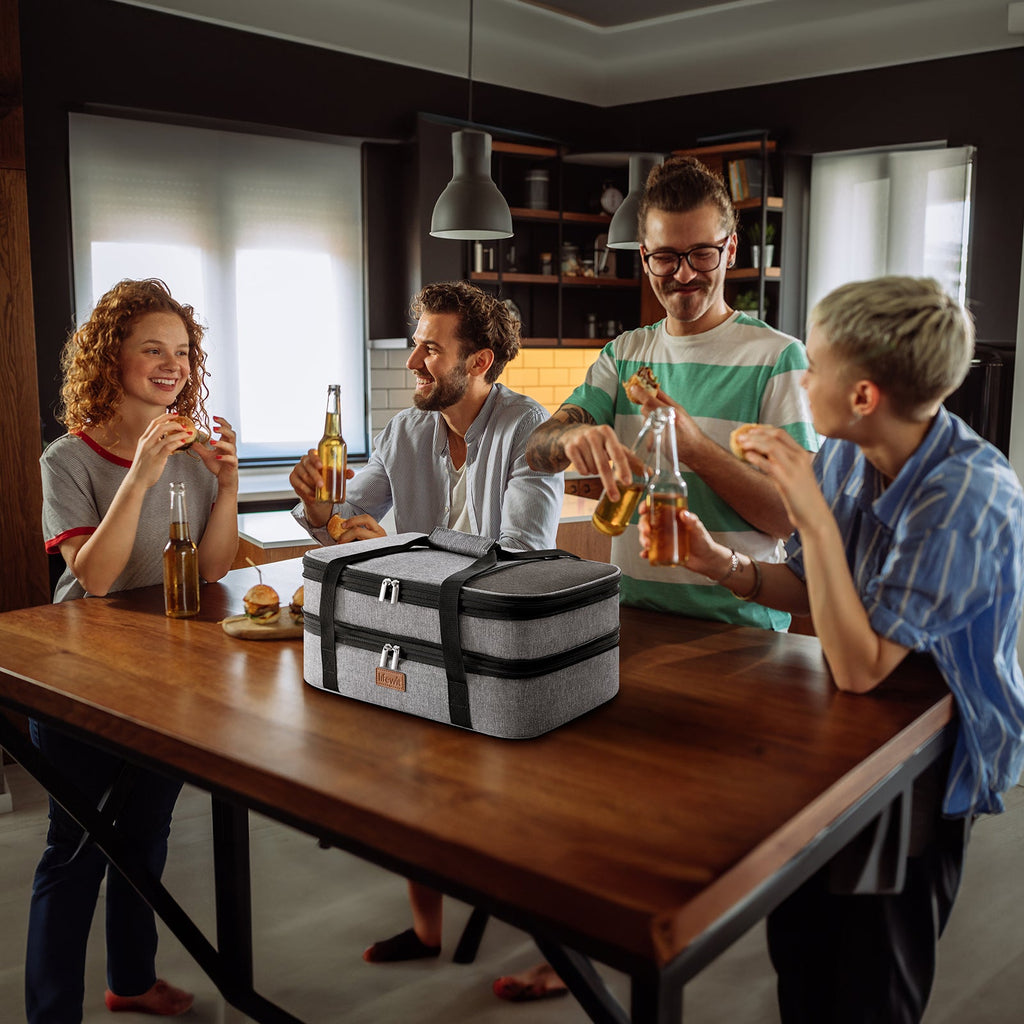 Lifewit insulated double casserole carrier thermal lunch tote