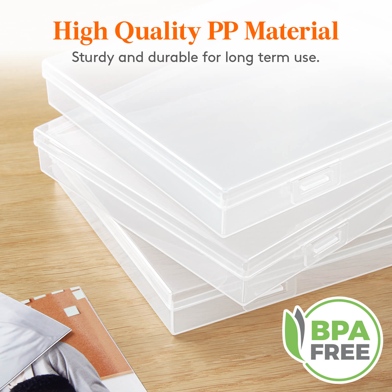 Lifewit Fireproof Photo Storage Organizer Box with 18 Inner 4''x6'' Clear Photo Keeper Boxes