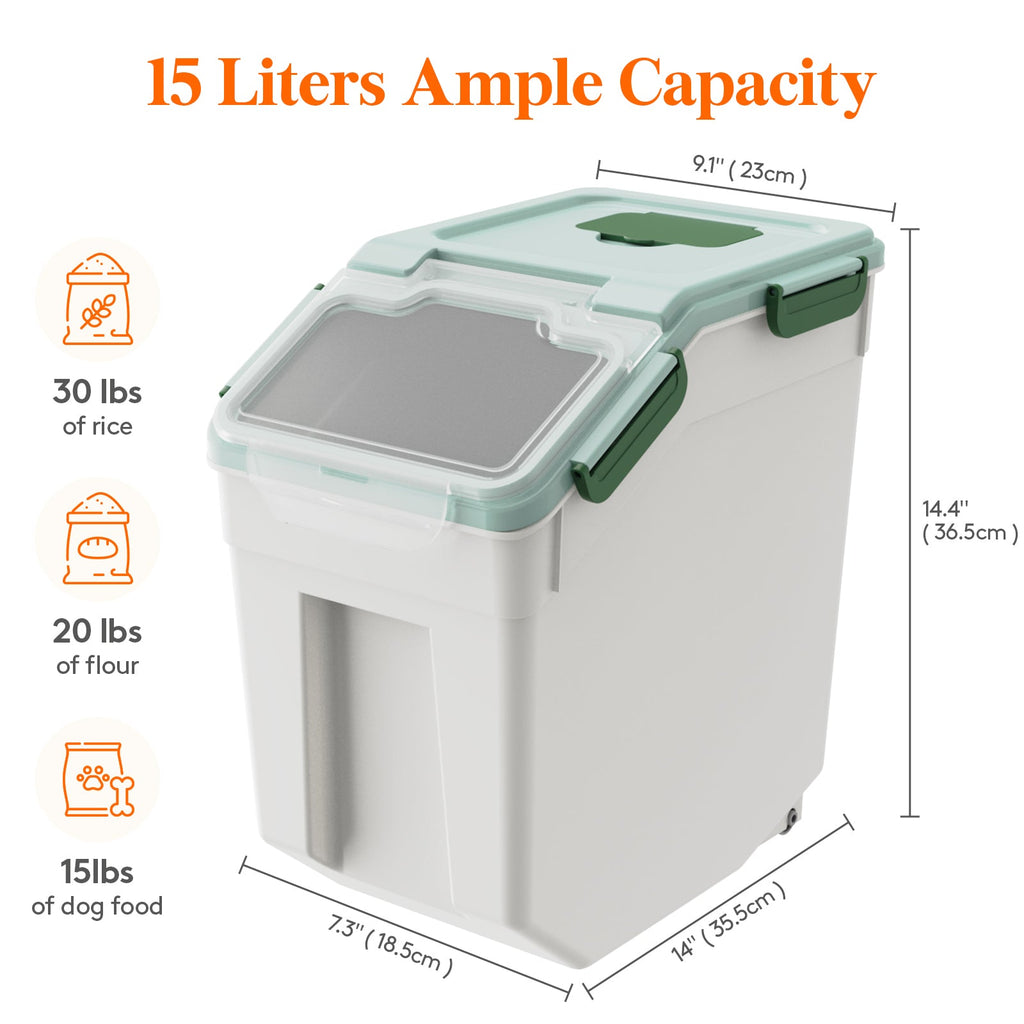 Lifewit best dog food storage container, plastic rice,flour storage container