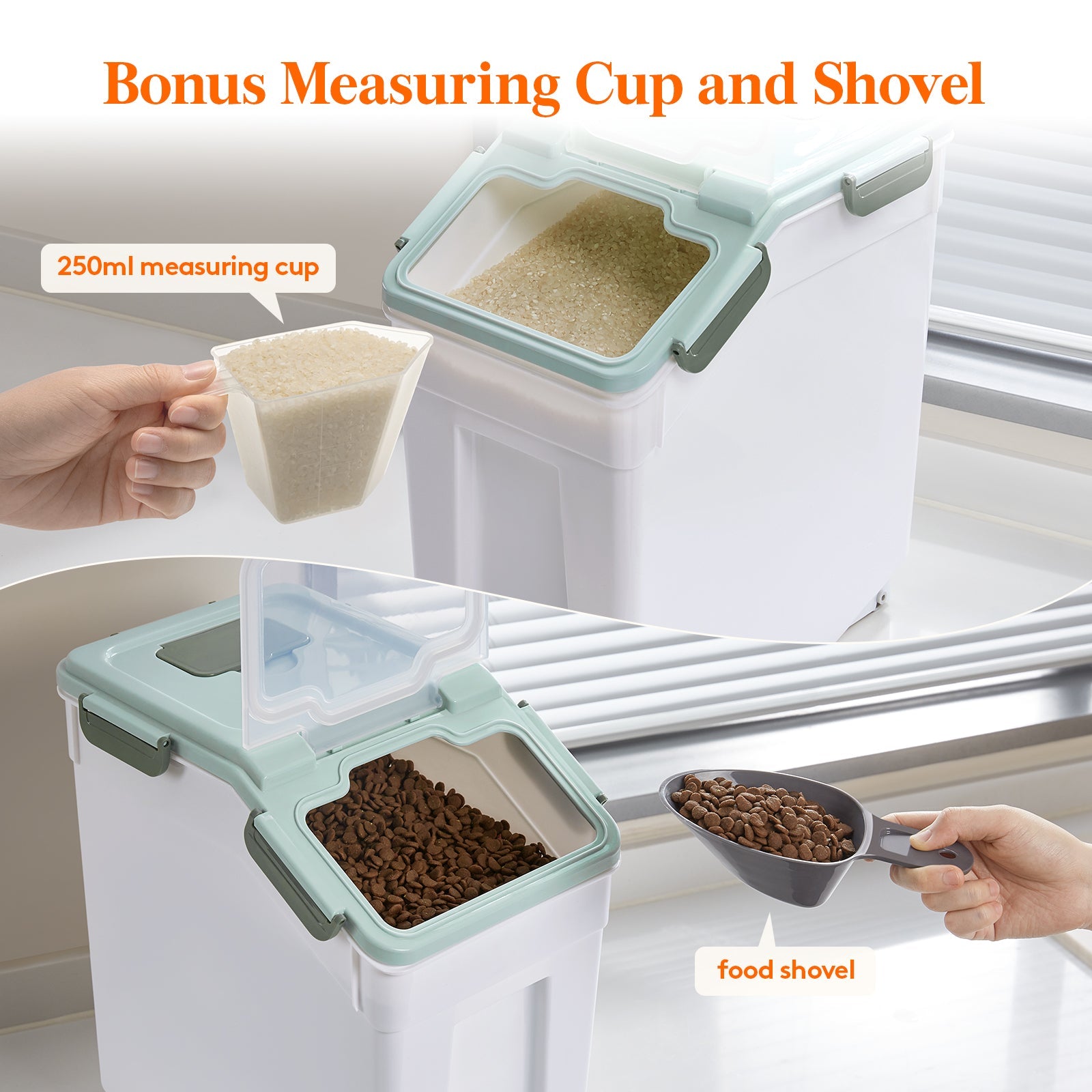 Lifewit best dog food storage container, plastic rice,flour storage container