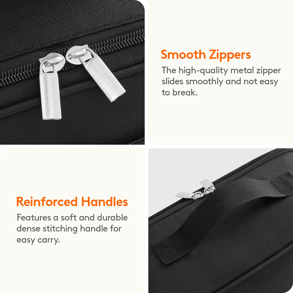 Lifewit Insulated Lunch Box with Ice Pack, Freezable Soft Lunch Cooler Bag, Black/Pink/Blue