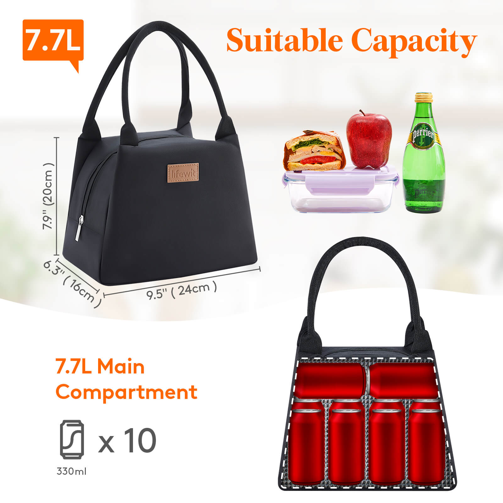 Lifewit Insulated Lunch Tote Bag for Women, Men, Kids