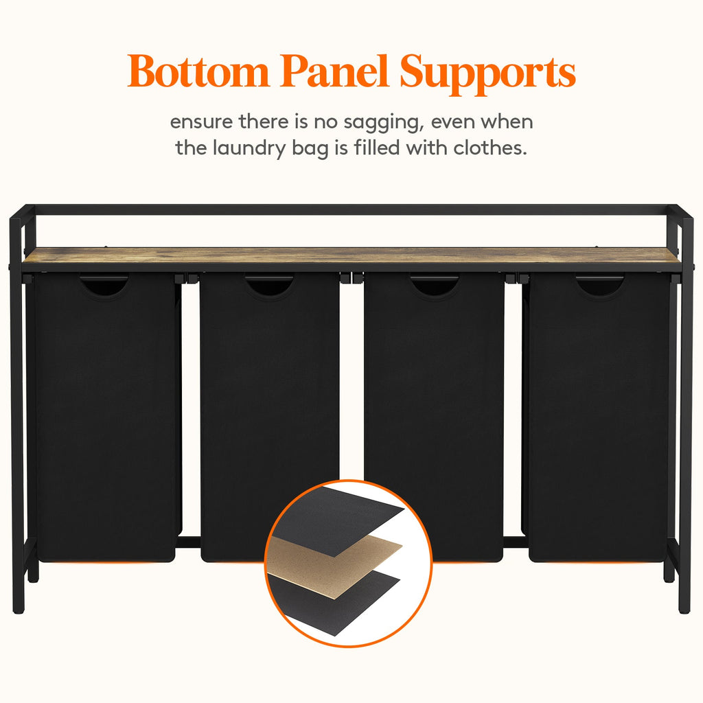 Lifewit Laundry Basket, 4 Section Pull Out Laundry Hamper