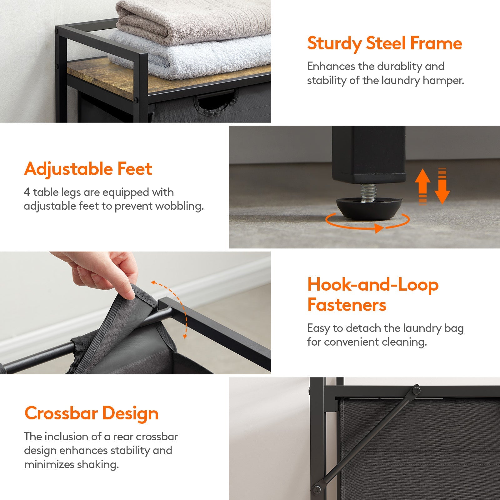 Lifewit Laundry Basket, 4 Section Pull Out Laundry Hamper