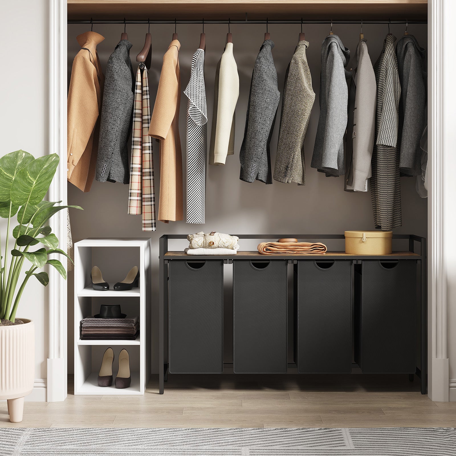 Lifewit Laundry Basket, 4 Section Pull Out Laundry Hamper